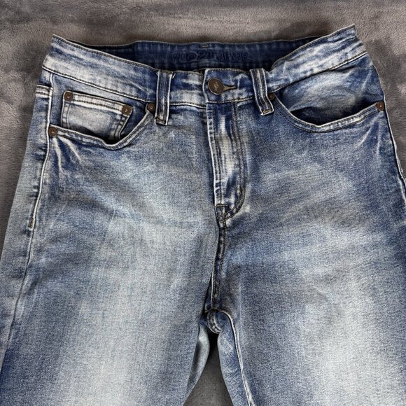 Rue 21 Premium White Wash Jeans Blue Mens Size 32 x 32 Slim Taper  Supreme Flex - Picture 2 of 9